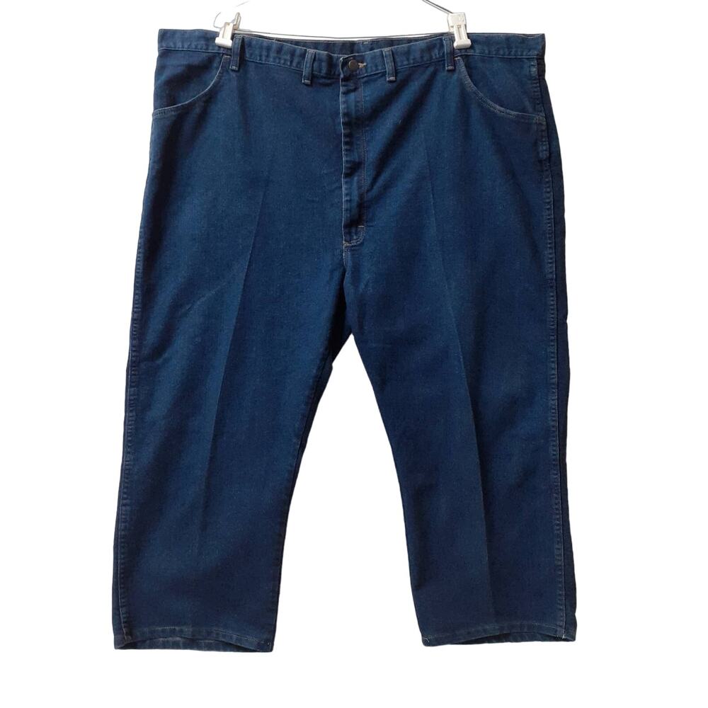 Wrangler Big Men's Premium Stretch Midweight Dark Wash Jeans 50x25